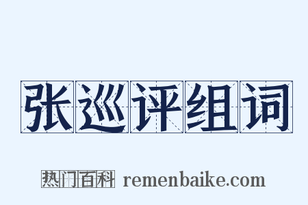 张巡评组词是什么意思的图片